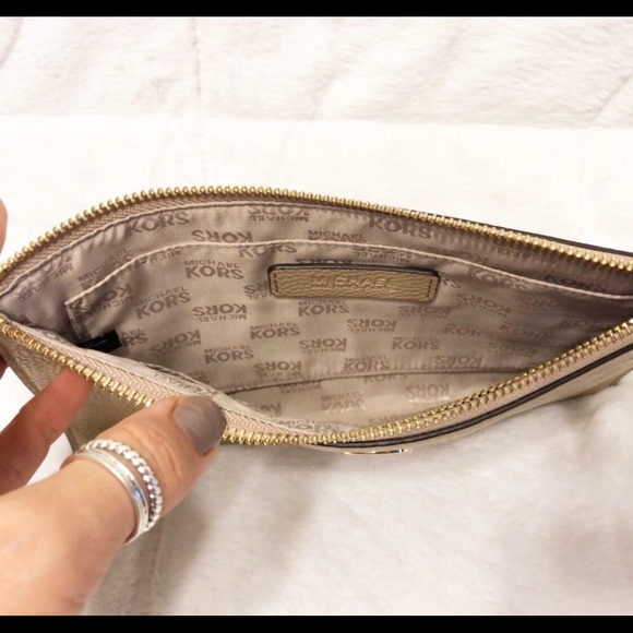 MK Leather Wristlet - Picture 5 of 8